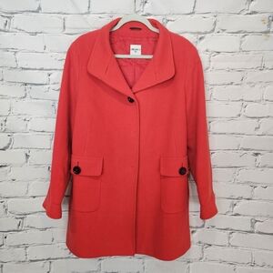 Cinzia Rocca Red Wool & Cashmere Coat